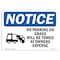 Signmission OSHA Sign, No Parking On Grass Will Be With Symbol, 14in X 10in Aluminum, 10" W, 14" L, Landscape OS-NS-A-1014-L-14722 - alternate 1